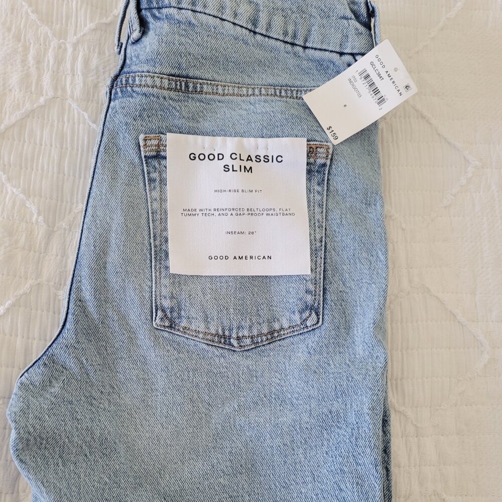 Good American classic slim jeans size 6